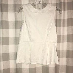 Peplum white top